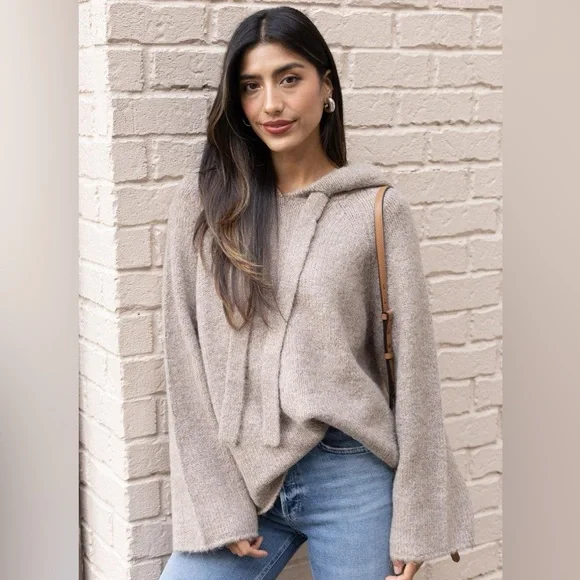 NWT Pistola ELENA OVERSIZED HOODIE - TAUPE. Size Medium/Large - Picture 5 of 10